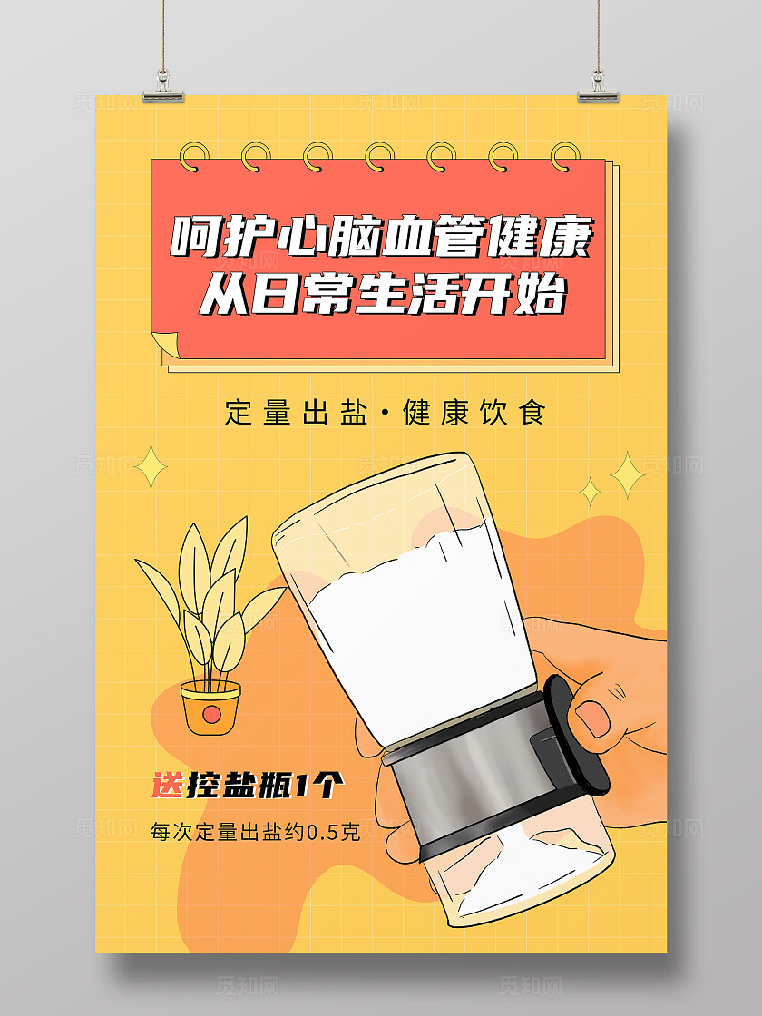 呵护心脑血管健康从日常生活开始心脑血管健康海报