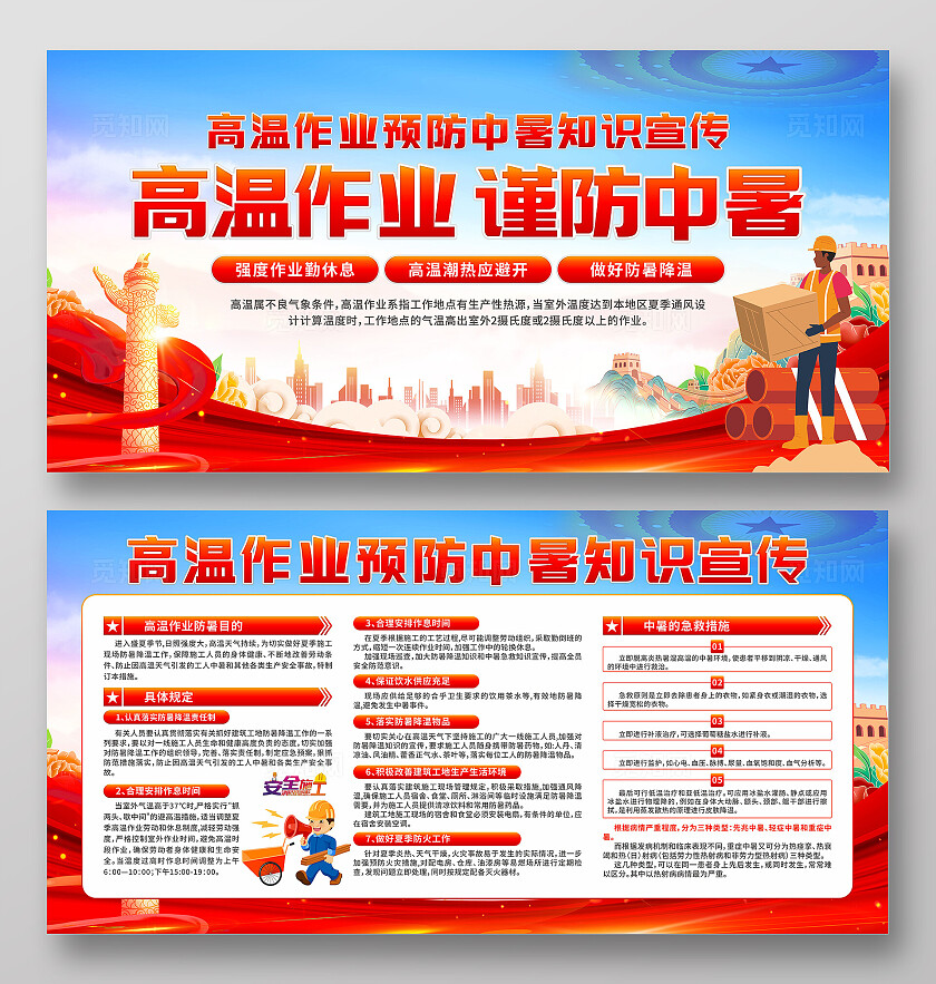 高温作业党建展板