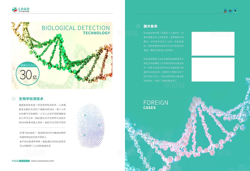 绿色清新简约医疗DNA技术类画册医疗产品宣传