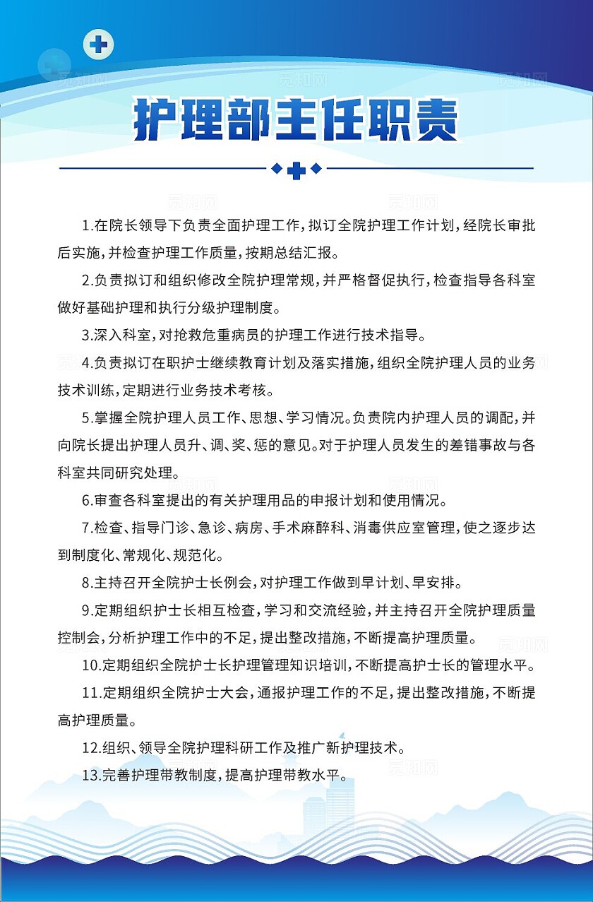 蓝色大气2024病房护士长职责