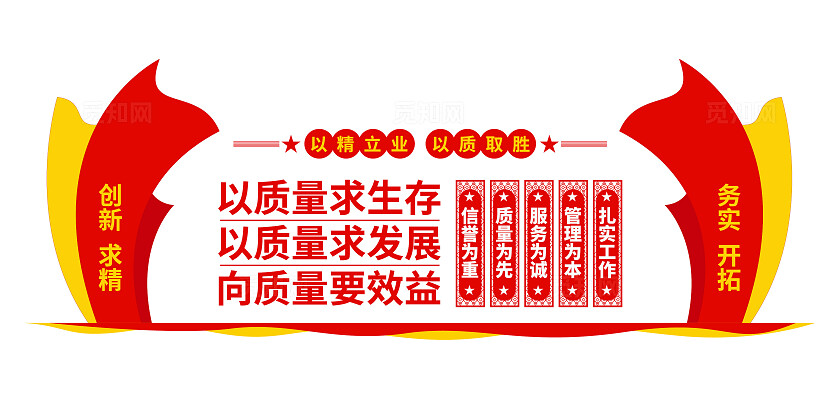 以精立业以质为本企业质量文化墙