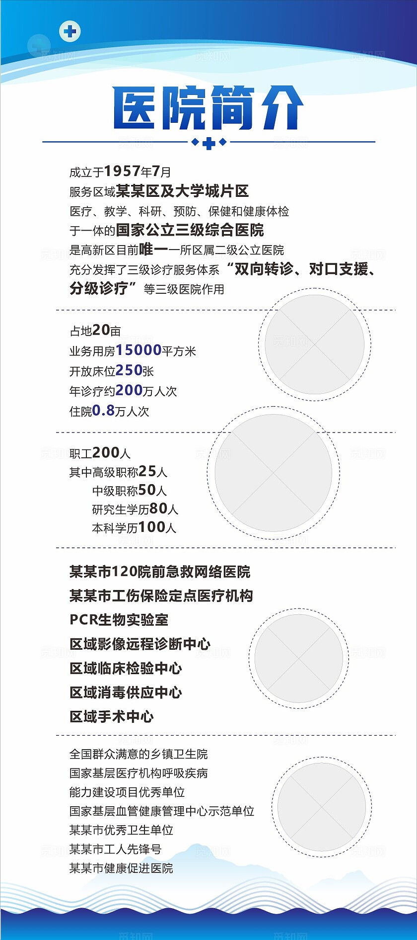 蓝色2024医院介绍展架