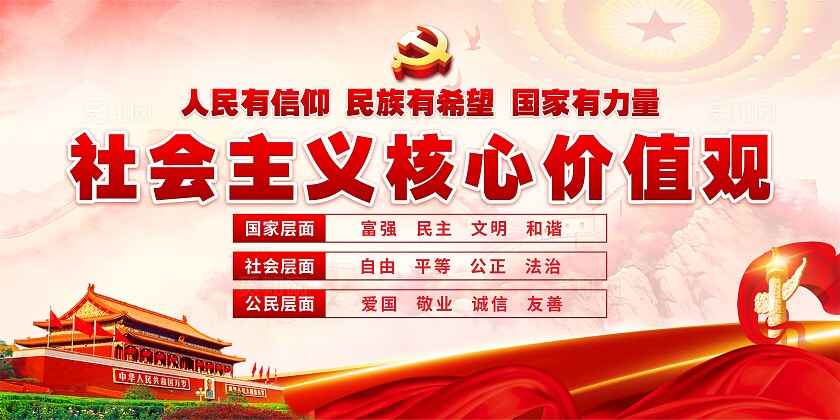 社会主义核心价值观展板