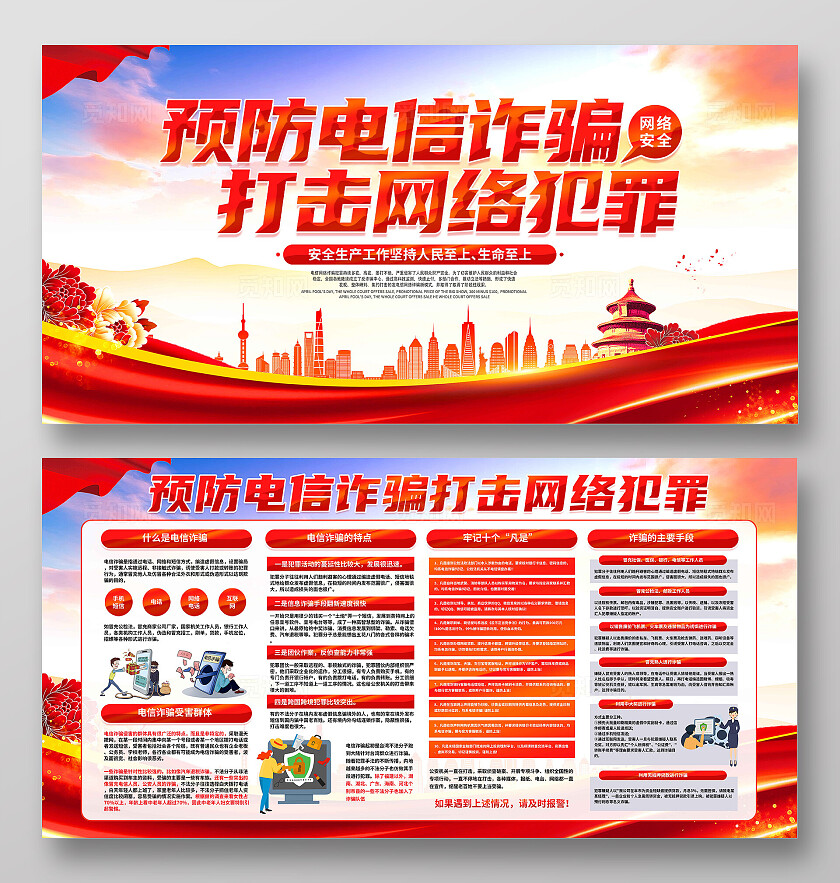 打击电信诈骗展板