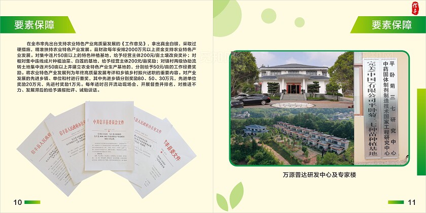 淡黄 绿色简约大气信丰县农业特色产业发展图册 农业画册