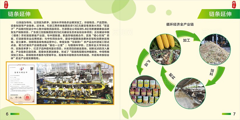 淡黄 绿色简约大气信丰县农业特色产业发展图册 农业画册