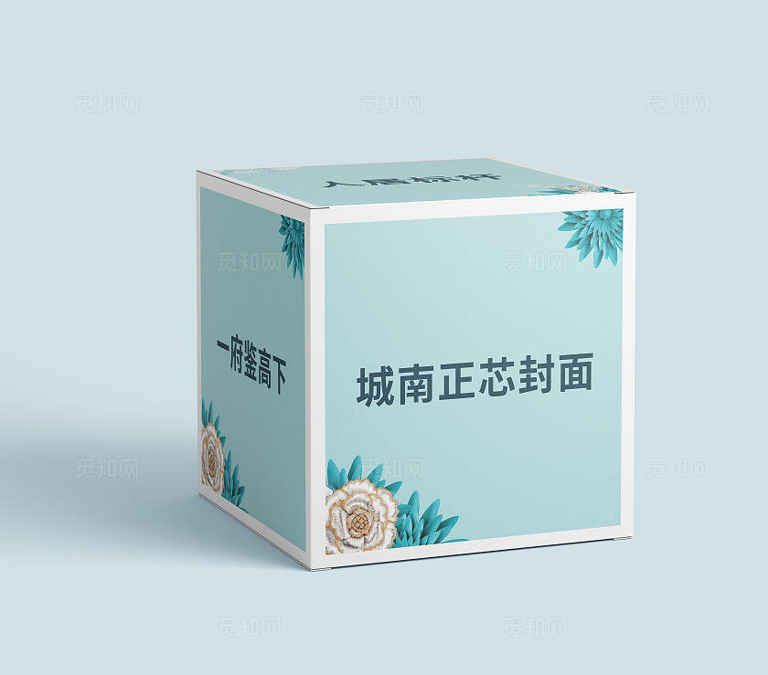 绿色手绘简约大气地产活动包装氛盒地产包装堆头设计样式 模板