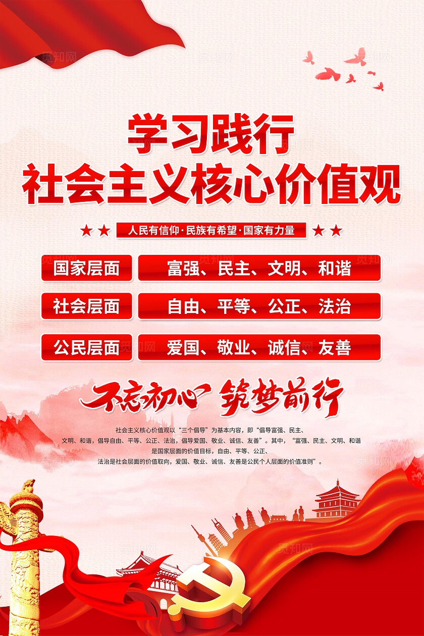 社会主义核心价值观海报