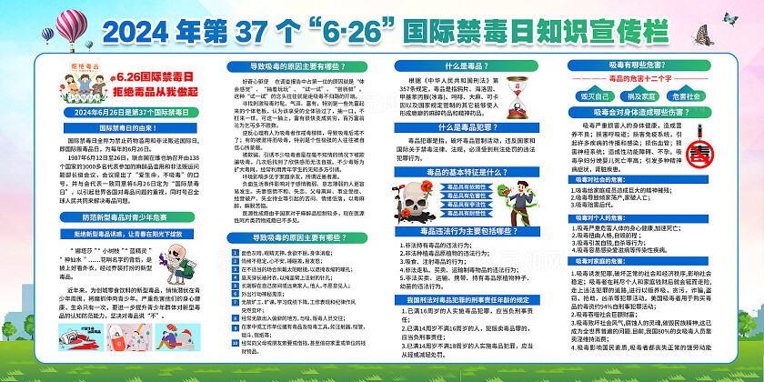 2024年国际禁毒日展板