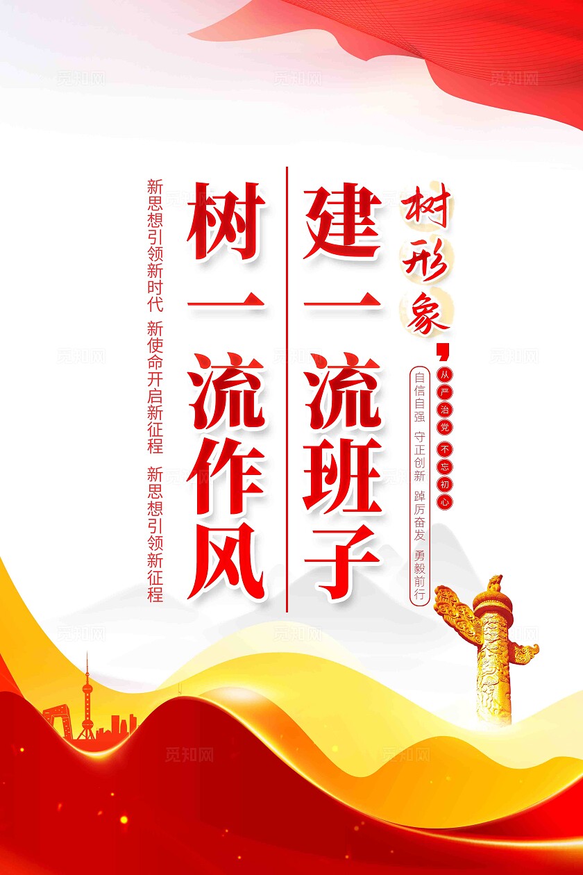 党在我心中永远跟党走党员作风建设党建标语党建展板