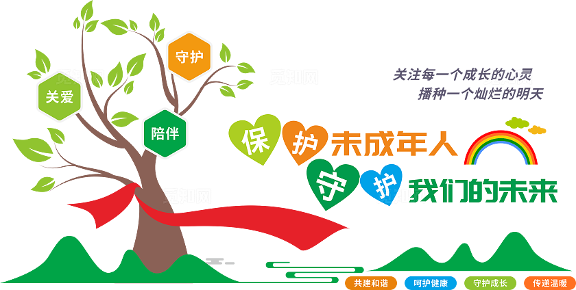 关爱未成年人文化墙