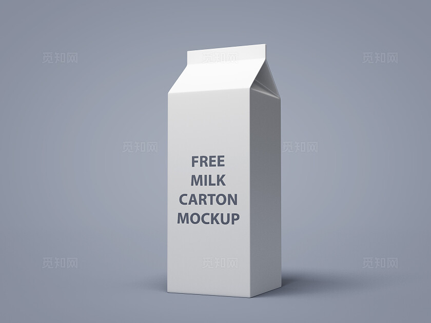 高级简约牛奶盒样机