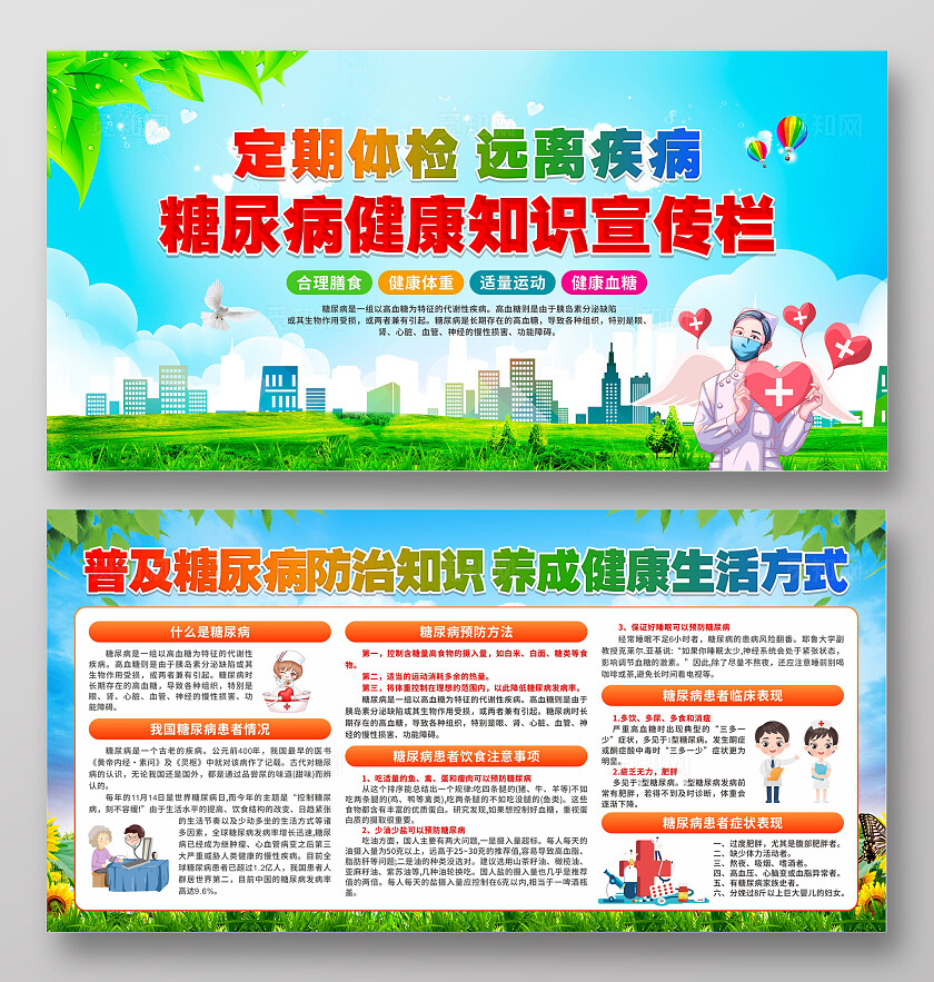 预防糖尿病展板