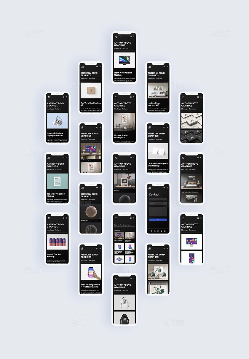 高级简约手机样机