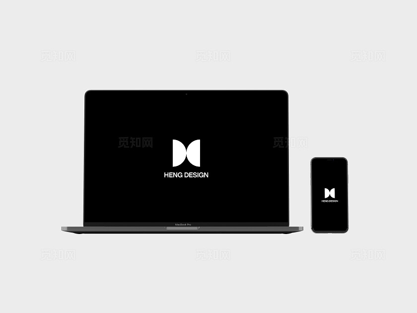 笔记本电脑手机组合样机