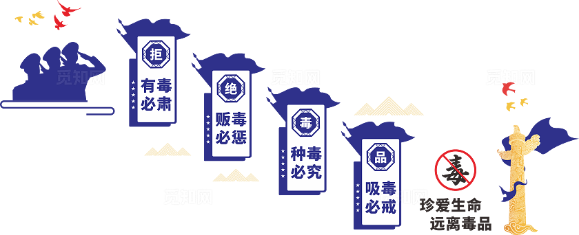 禁毒文化墙校园禁毒国际禁毒日
