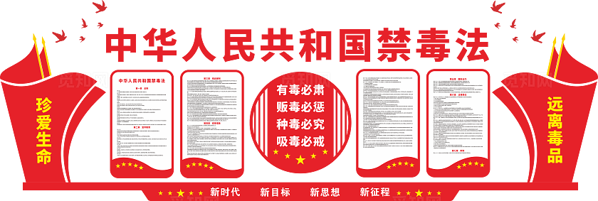 国际禁毒日禁毒法文化墙校园禁毒