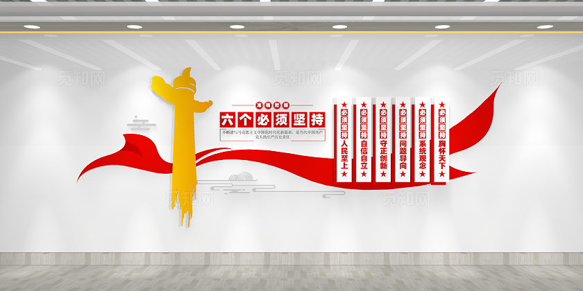 准确把握六个必须坚持党的二十大精神党建文化墙