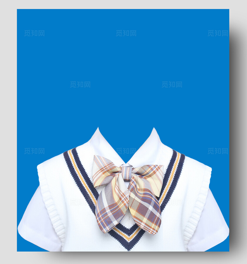 儿童二寸证件照制服学生入学照片宣传