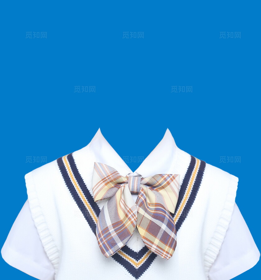 儿童二寸证件照制服学生入学照片宣传