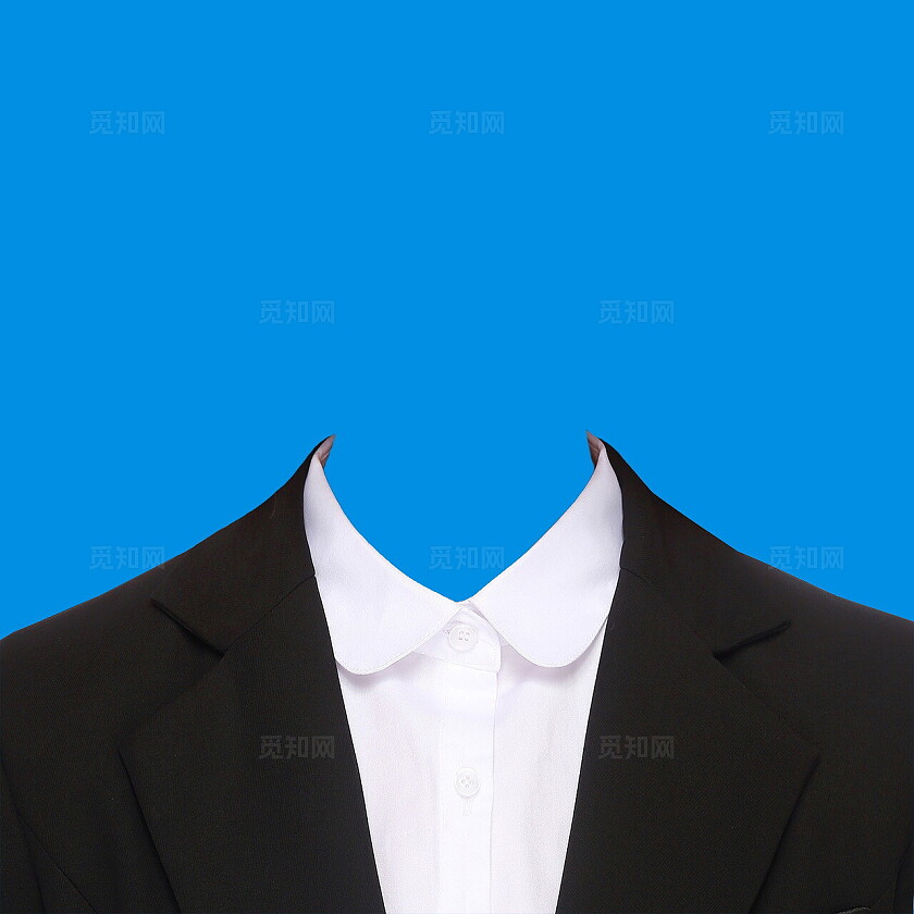 成人证件照西服正装蓝底照片宣传男士西装证件照