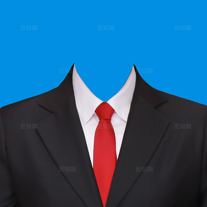 成人证件照西服正装蓝底照片宣传男士西装证件照
