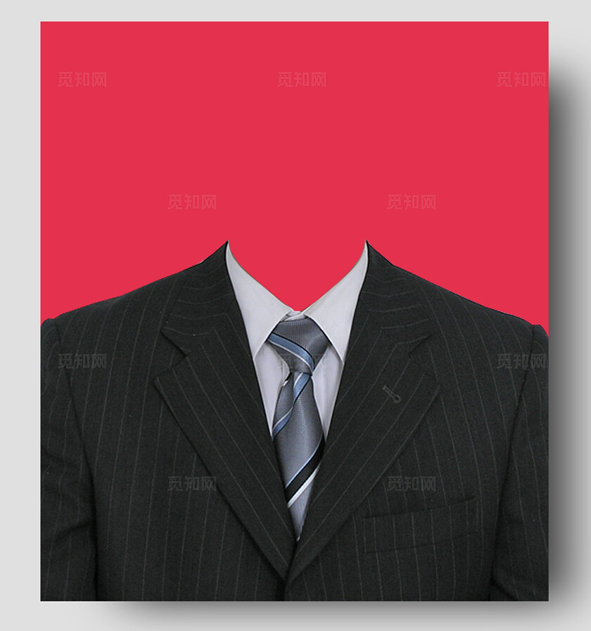成人证件照西服红底正装照片宣传男士西装证件照