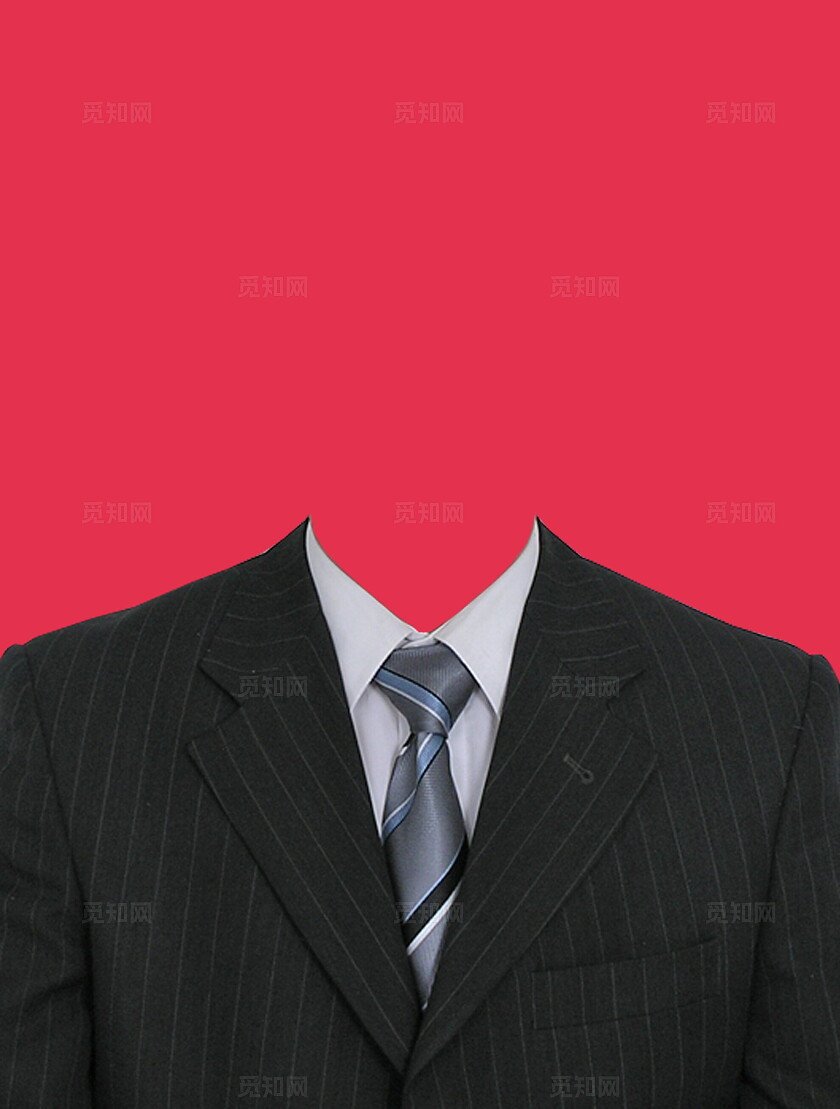 成人证件照西服红底正装照片宣传男士西装证件照