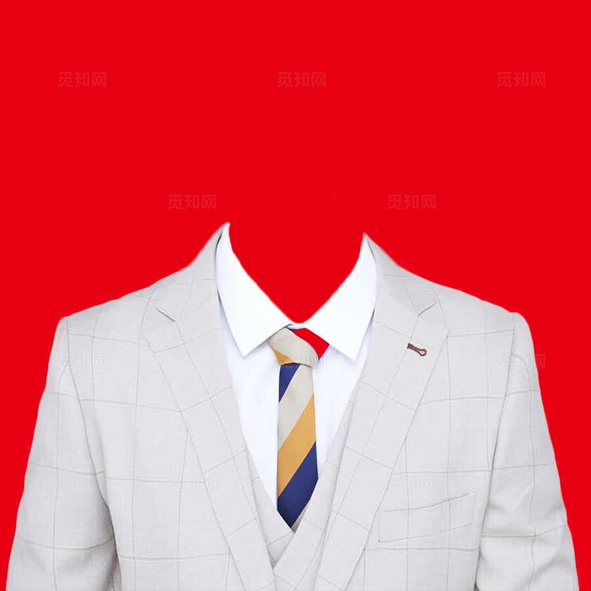 成人证件照西服红底正装照片宣传男士西装证件照