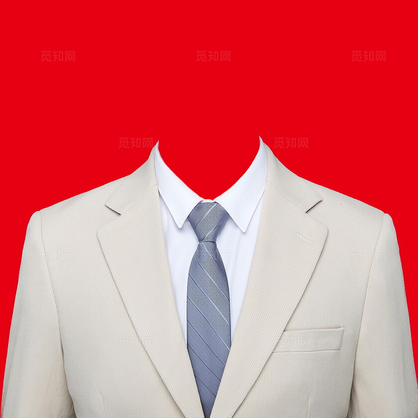 成人证件照西服红底正装照片宣传男士西装证件照