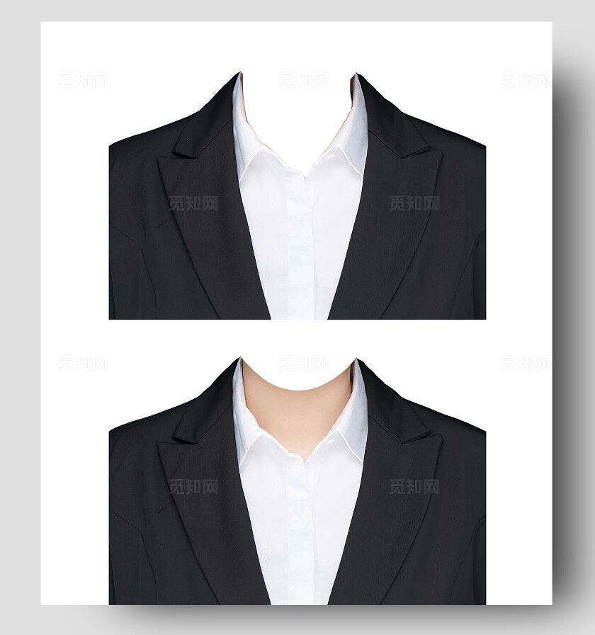 成人证件照西服白底正装照片宣传女士西装证件照模板