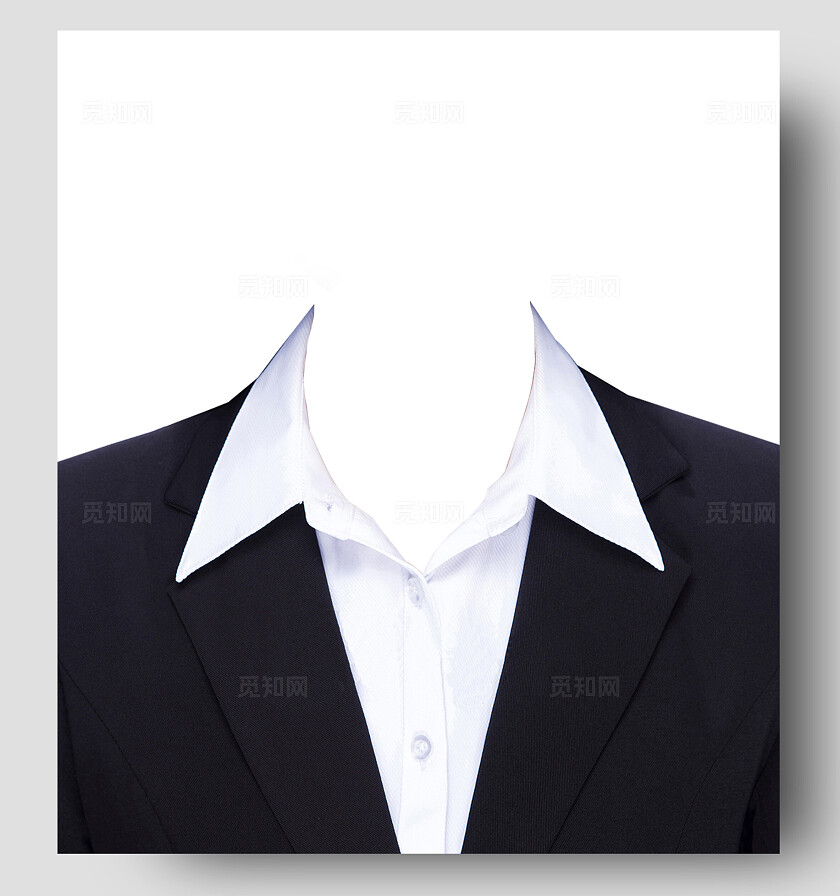 成人证件照西服白底正装照片宣传