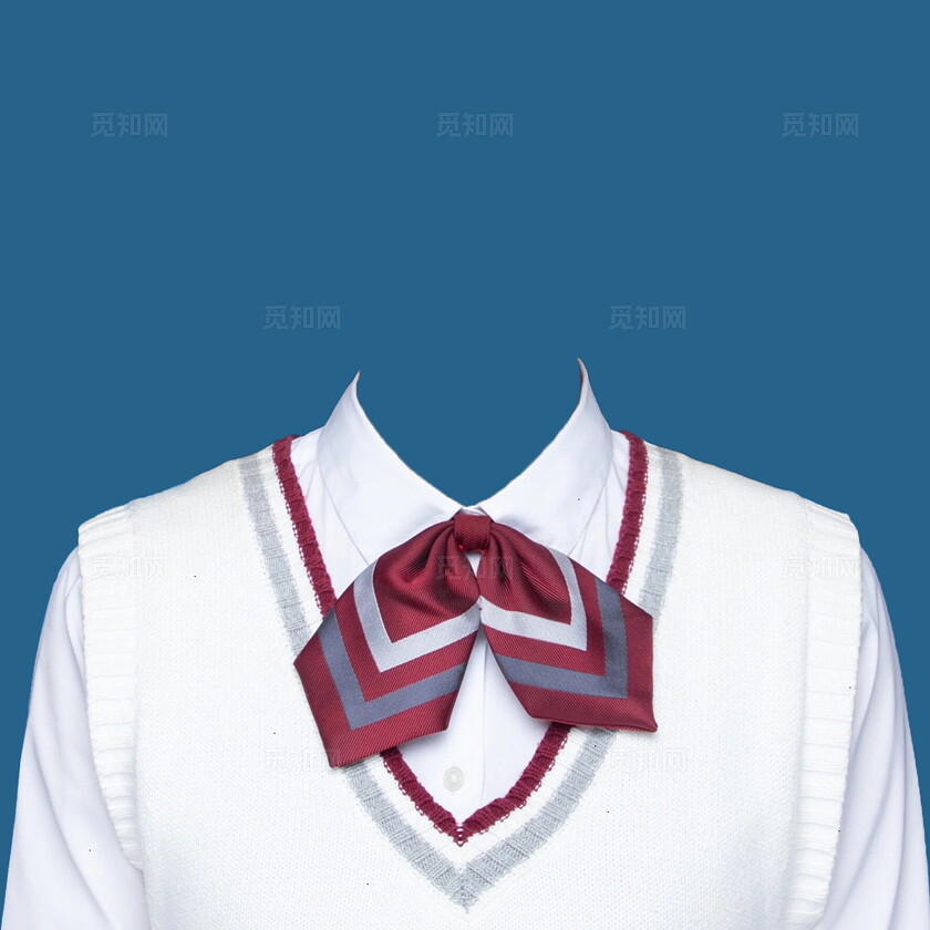 儿童蓝底证件照学生制服入学照宣传学生证件照