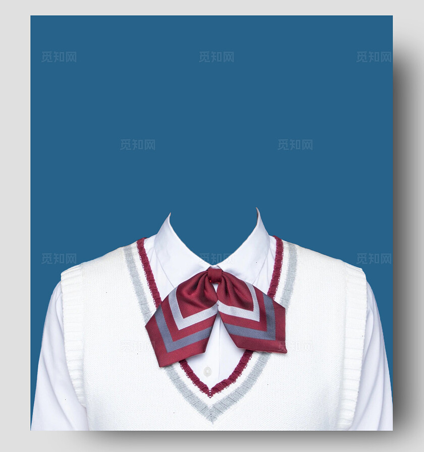 儿童蓝底证件照学生制服入学照宣传学生证件照