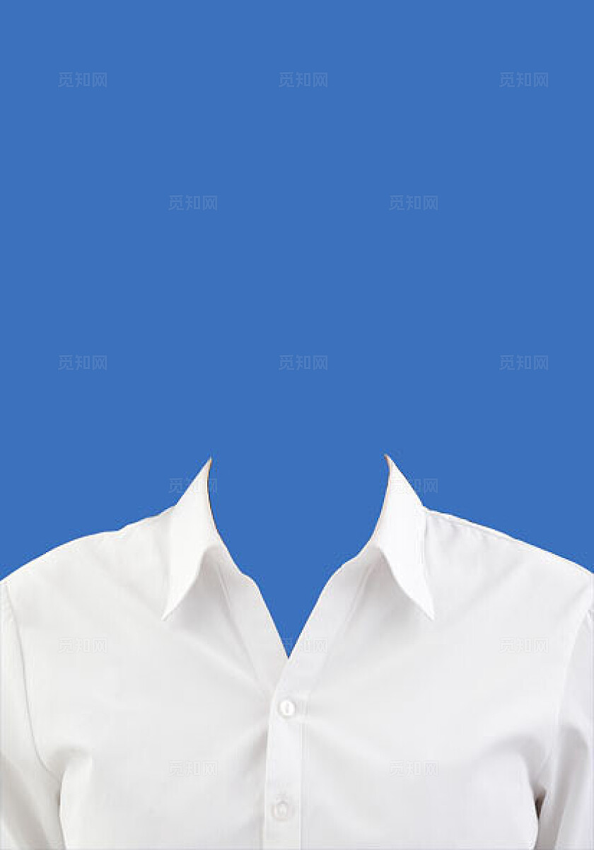 学生蓝底证件照学生制服入学照宣传白衬衫证件照