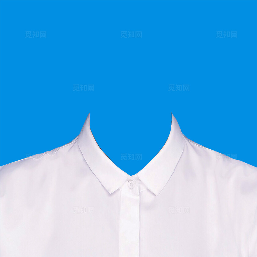 学生蓝底证件照学生制服入学照宣传白衬衫证件照