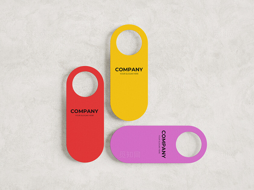 彩色门把手提示牌挂牌样机