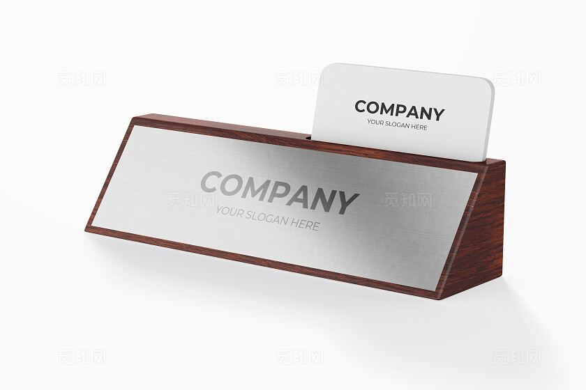 白色简约席卡名牌样机