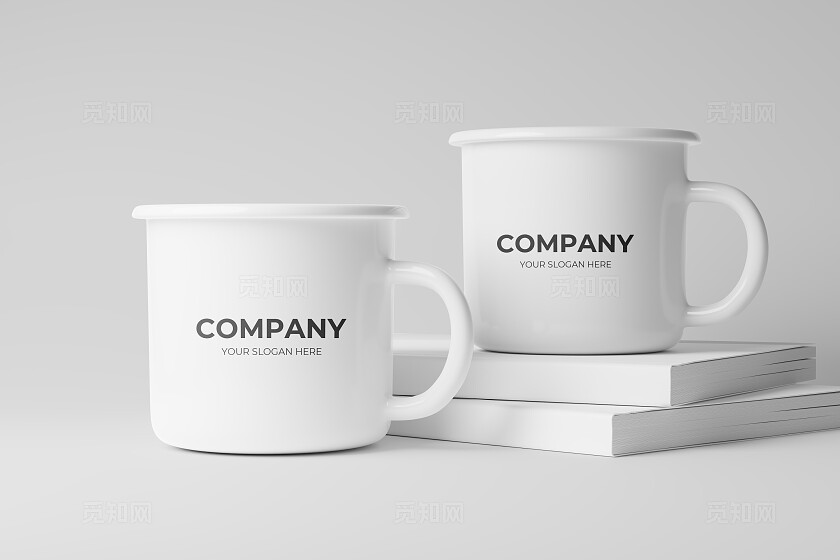 白色简约杯子水杯样机