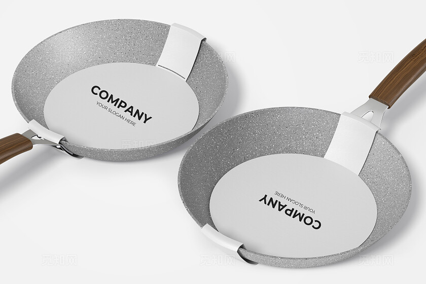 白色简约平底锅样机