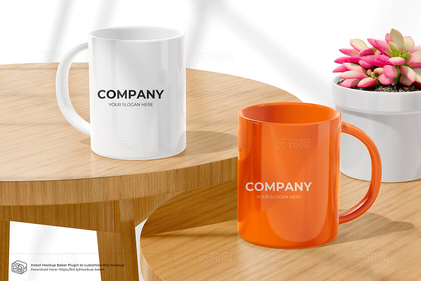 白色简约水杯杯子样机