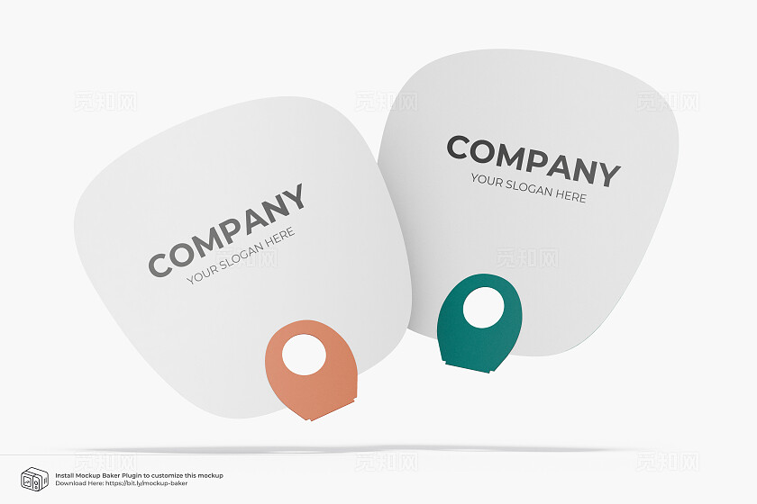 白色简约扇子样机