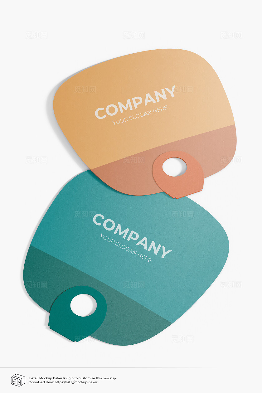 白色简约广告扇子样机