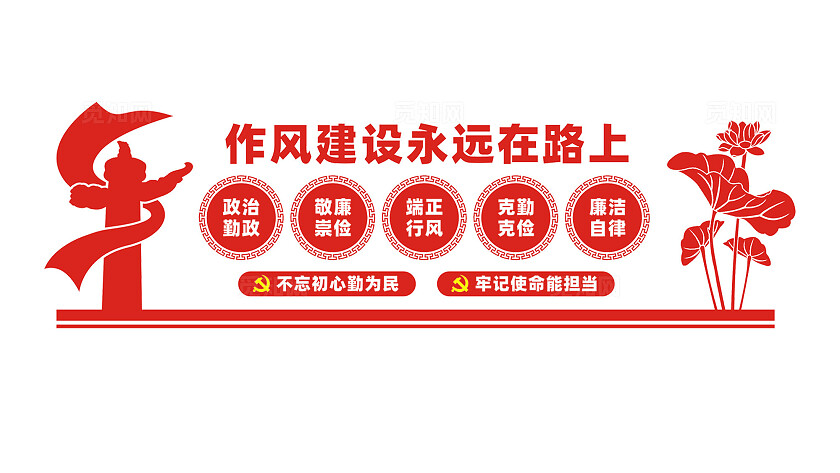 作风建设永远在路上廉政文化墙