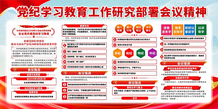 党纪学习教育展板