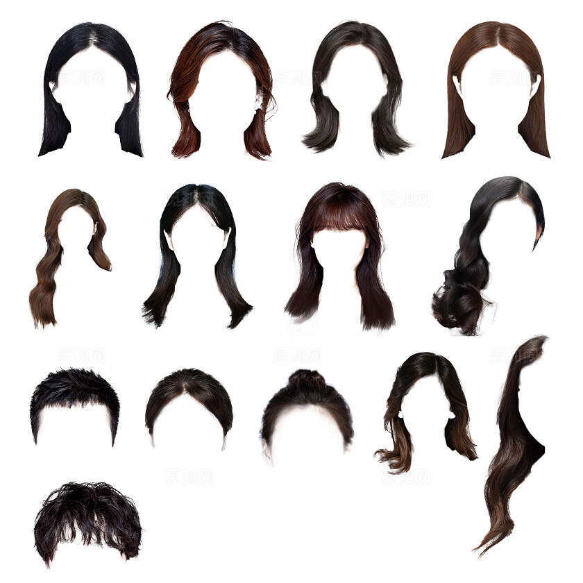 学生证件照发型黑色头发短发长发留海露额头女生宣传