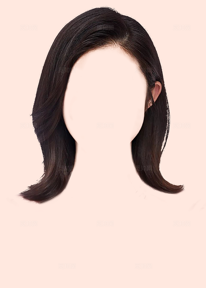 学生证件照发型黑色头发短发长发女生宣传