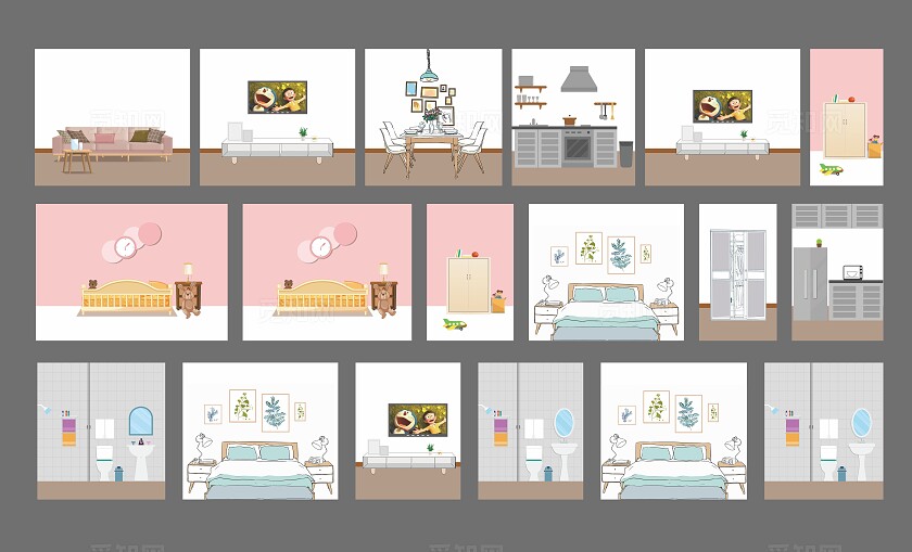 简约大气地产样板房清水房剪影大全