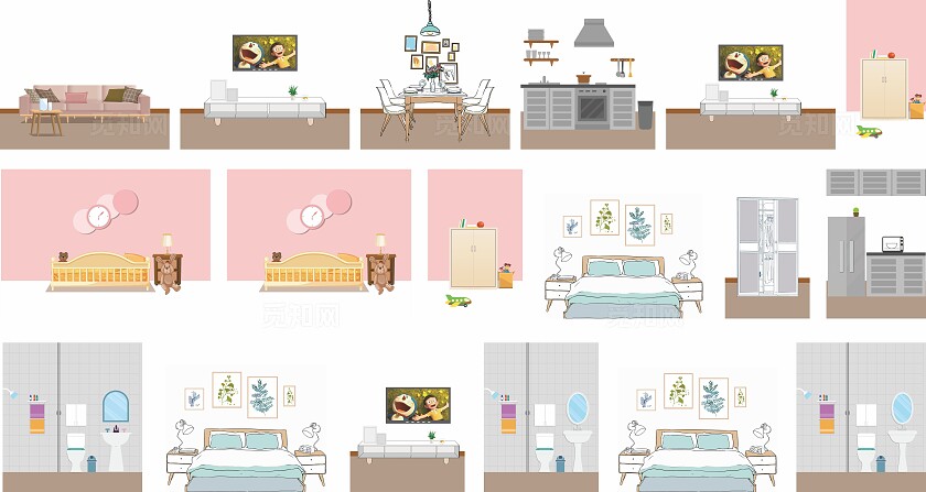 简约大气地产样板房清水房剪影大全