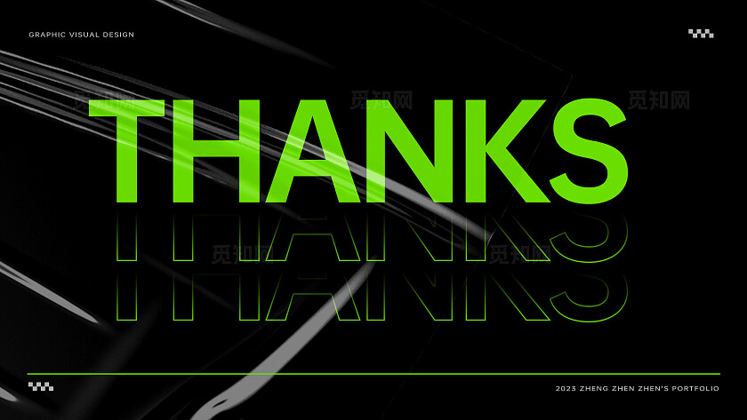 黑绿色酸性风视觉传达个人平面设计作品集